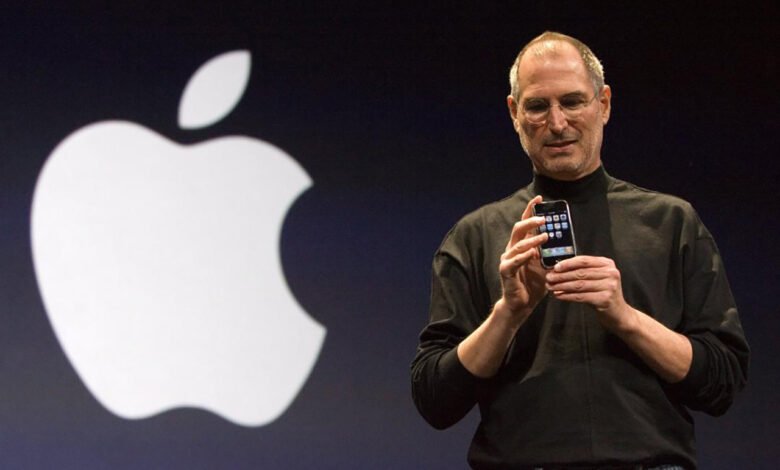 Steve Jobs introducing the first iPhone during Macworld 2007 keynote in San Francisco