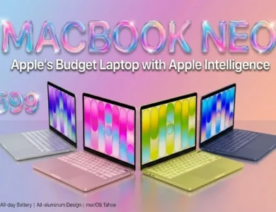 MacBook Neo $599 budget laptop with Apple Intelligence features and macOS Tahoe.