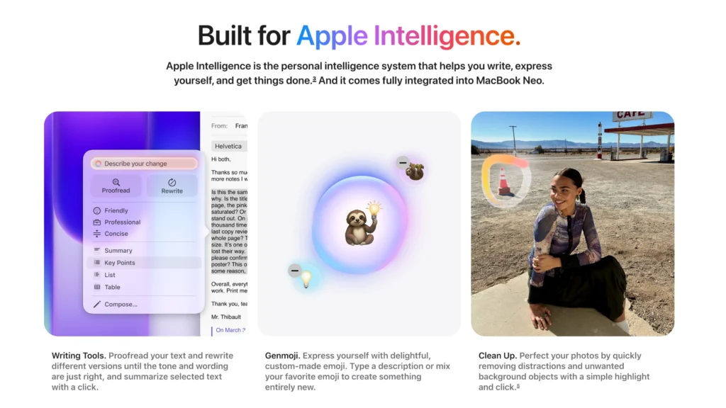 MacBook Neo: Built for Apple Intelligence